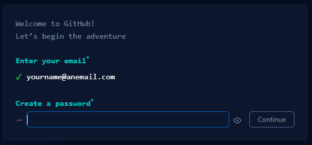 email & password